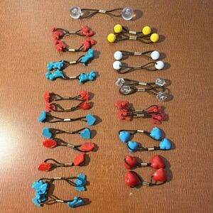 Goody Vtg Ponytail Holders Twin Ball Heart Style Bead Hair Ties Set Of 12 Pairs‎